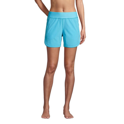 Женские шорты для плавания миниатюрных размеров 5 дюймов, быстросохнущие шорты с эластичной резинкой на талии и трусикам
