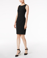 Платье-футляр с солнечными лучами Calvin Klein, черный