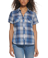 Женская клетчатая рубашка на пуговицах спереди Tommy Hilfiger