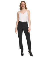 Женские узкие брюки до щиколотки с карманами на молнии Calvin Klein, черный