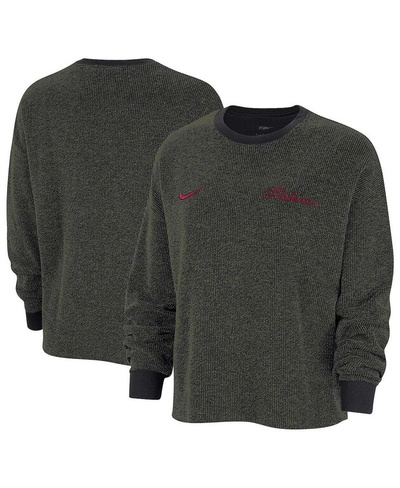 Черный женский пуловер для йоги Alabama Crimson Tide с надписью Alabama Crimson Tide Nike, черный