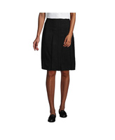 Школьная форма, женская высокая плиссированная юбка до колена Lands' End, черный