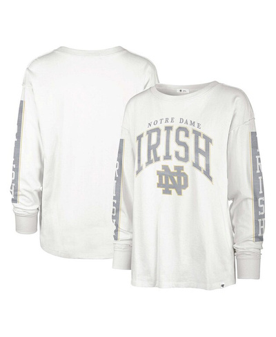 Белая женская футболка Notre Dame Fighting Irish Statement SOA 3-Hit с длинным рукавом '47 Brand, белый
