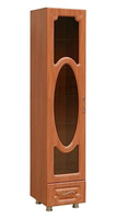 Шкаф "Глория-10" 1 стеклянная дверь, стекло-полки и 1 ящик правый (модуль 04)