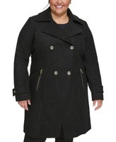 Женское двубортное пальто больших размеров GUESS, черный