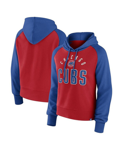 Женский фирменный красный пуловер с капюшоном Chicago Cubs Pop Fly Fanatics