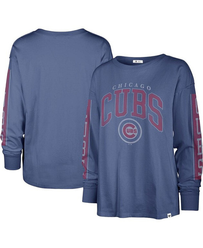 Женская эффектная футболка с длинным рукавом Royal Chicago Cubs '47 Brand