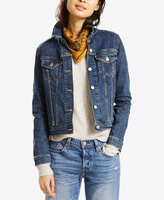 Женская оригинальная хлопковая джинсовая куртка дальнобойщика Levi's