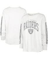 Женская белая футболка с длинным рукавом Las Vegas Raiders '47 Brand, белый