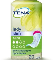 Tena Lady Slim Mini Прокладки урологические 20 шт Эссити