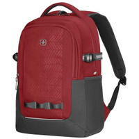 Городской рюкзак WENGER NEXT Ryde, с отделением для ноутбука 16", красный/антрацит, переработанный ПЭТ/Полиэстер, 32х21х