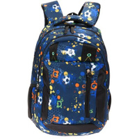 Рюкзак TORBER CLASS X, черно-синий с рисунком "Мячики", полиэстер, 45 x 32 x 16 см Torber