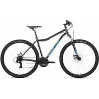 Велосипед FORWARD SPORTING 29 2.0 D (29" 8 ск. рост. 21") 2023, черный/бирюзовый, RB3R98141XBKXTQ