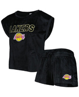 Женский черный комплект для сна из футболки и шорт для перерыва Los Angeles Lakers Intermission Concepts Sport, черный