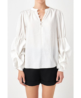 Женская блузка с рукавами English Factory, белый