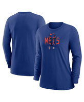Женская футболка с длинным рукавом Royal New York Mets Authentic Collection Legend Performance Nike