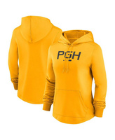 Женский пуловер с капюшоном Gold Pittsburgh Pirates 2023 City Connect Pregame Performance Nike, золотой