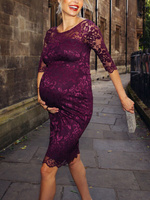 Кружевное платье для беременных Tiffany Rose Amelia, бордовый
