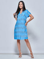 Платье-туника Jolie Moi с абстрактным принтом, синий