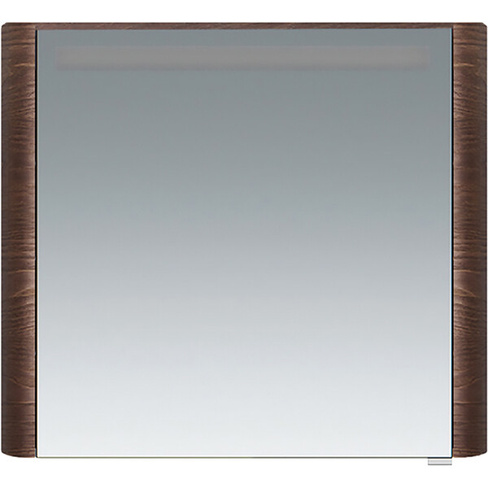Зеркало-шкаф AM.PM Sensation, с подсветкой, левый, 80 см, табачный дуб (M30MCL0801TF)