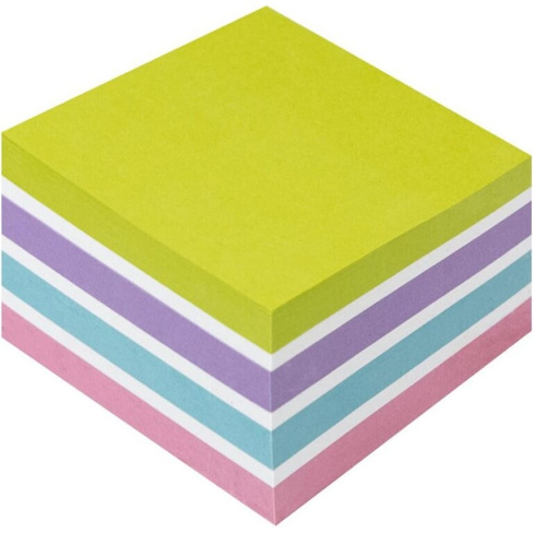 Стикеры Kores cubo пастельный, 75x75 мм, 450 л, 4 цвета 47463