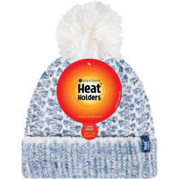 Женские термошапки Heat Holders LUND с отворотом и помпоном, denim/cream BSHH774OSDNM