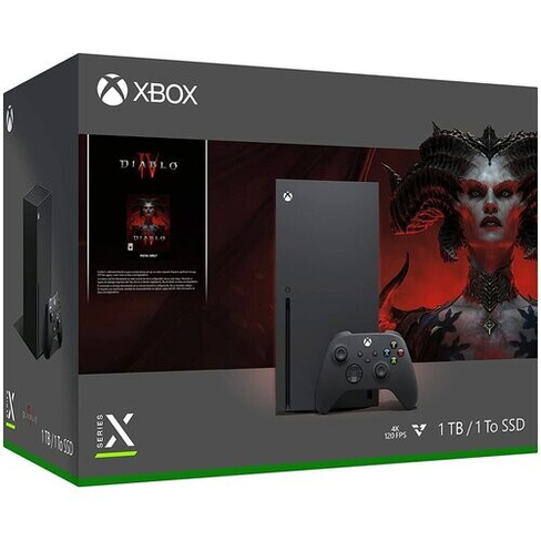 Игровая приставка Microsoft Xbox Series X 1000 ГБ SSD, черный + Diablo IV