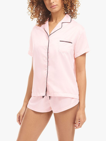 Пижамный комплект с рубашкой и шортами Bluebella Abigail, розовый