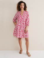 Свободное платье с геометрическим принтом Phase Eight Kesia, розовое