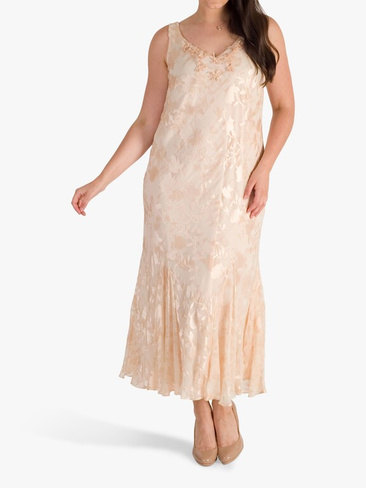 Chesca Платье Devoree с отделкой бисером и аппликацией, румяный