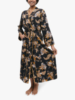 Длинный халат Fable & Eve Brixton с цветочным принтом, черный/мульти