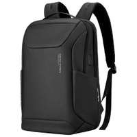 Стильный мужской рюкзак городской дорожный для ноутбука Mark Ryden MR9031 черный водонепроницаемый тканевый с USB зарядк