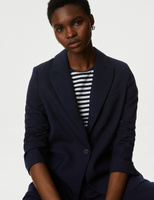 Свободный однобортный пиджак Marks & Spencer, темно-синий