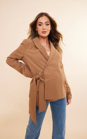 PrettyLittleThing Серо-коричневый пиджак с запахом для беременных