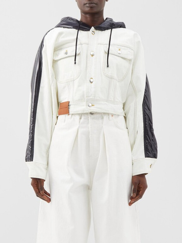 Укороченная джинсовая куртка из коллаборации с alicia keys Moncler, белый