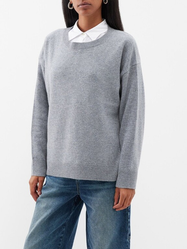 Кашемировый свитер nebelo с длинными рукавами Nili Lotan, серый
