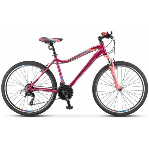 Горный (MTB) велосипед STELS Miss 5000 V 26 V050 (2021) рама 18" Вишнёвый/розовый