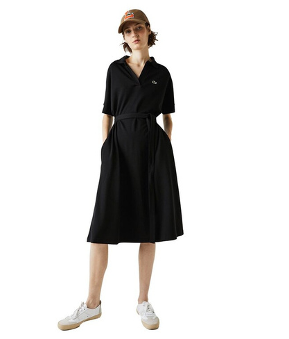 Платье с коротким рукавом Lacoste Polo v, черный