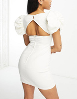 Белое джинсовое платье мини с объемными рукавами ASOS DESIGN Hourglass