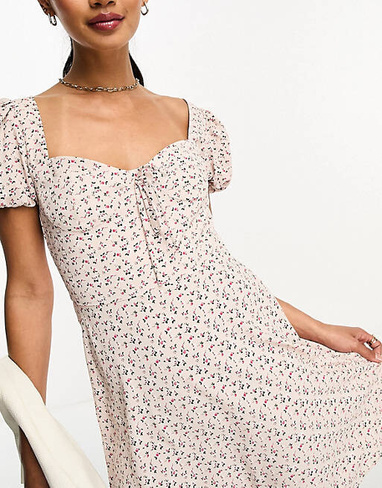 Гламурное винтажное мини-платье доярки