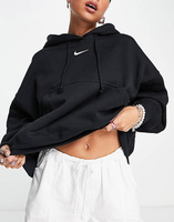 Черная толстовка с капюшоном большого размера Nike Mini Swoosh