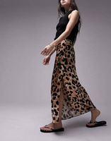 Разноцветная юбка-саронг с леопардовым принтом Topshop