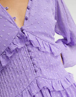 Фиолетовое платье мини с защипами и пуговицами ASOS DESIGN Tall