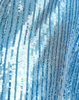 Комбинезон широкого кроя с воротником-халтер и пайетками в синюю полоску Jaded Rose Petite