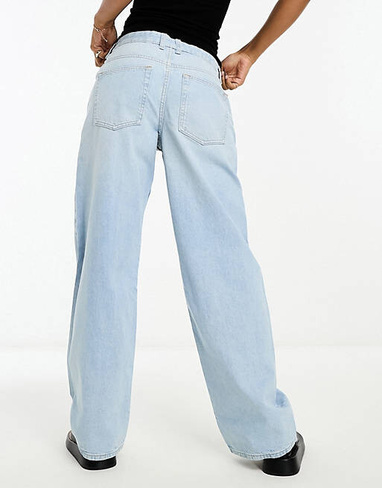 Голубые мешковатые джинсы-бойфренды ASOS DESIGN