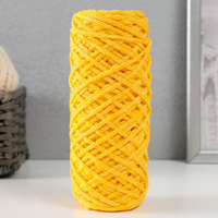 Шнур для вязания 35% хлопок,65% полипропилен 3 мм 85м/160±10 гр (желтый) No brand