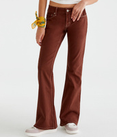Расклешенные джинсы с низкой посадкой Aeropostale, коричневый