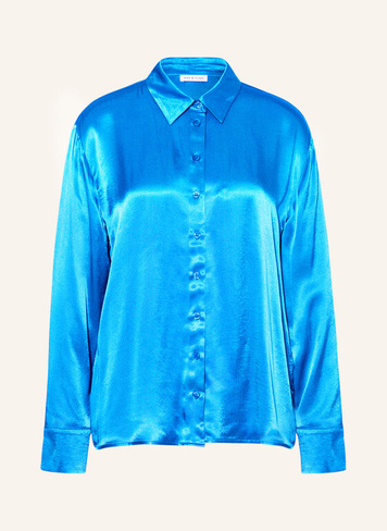 Блуза рубашка MRS & HUGS aus Satin, синий