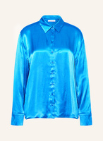 Блуза рубашка MRS & HUGS aus Satin, синий