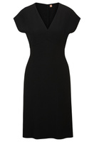 Платье Boss Slim-fit V-neck With Cap Sleeves, черный